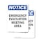 Signmission Emergency Evacuation Meeting Area, 10 in W x Rectangle, Vinyl Decal OS-2PACK-NS-D-1014-V-11790 - alternate 1